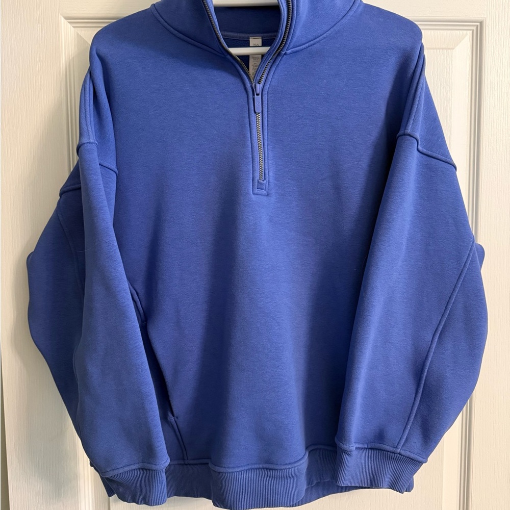 lululemon athletica Blue Half-Zip Hoodie